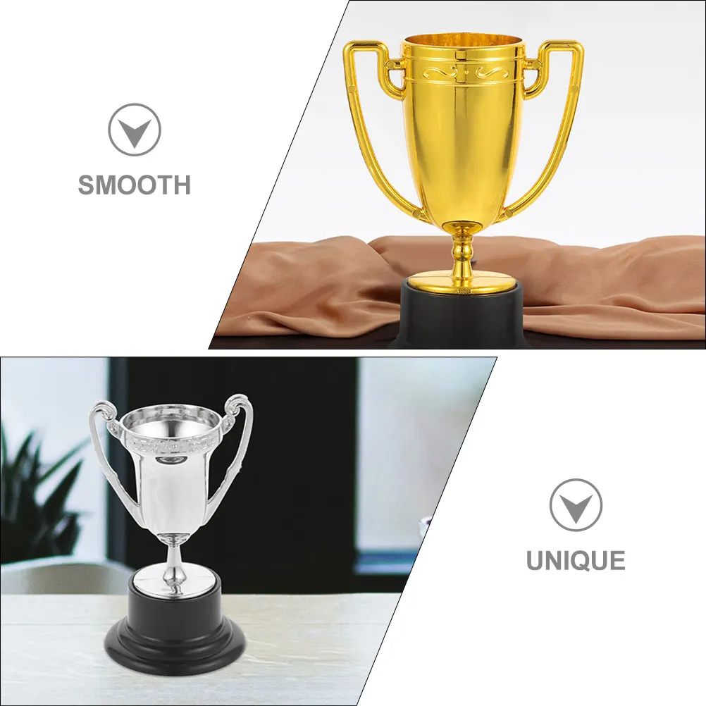 

6pcs Mini For Reward Plastic Small Decoration Party Trophy Props Simulated Trophy Adornments