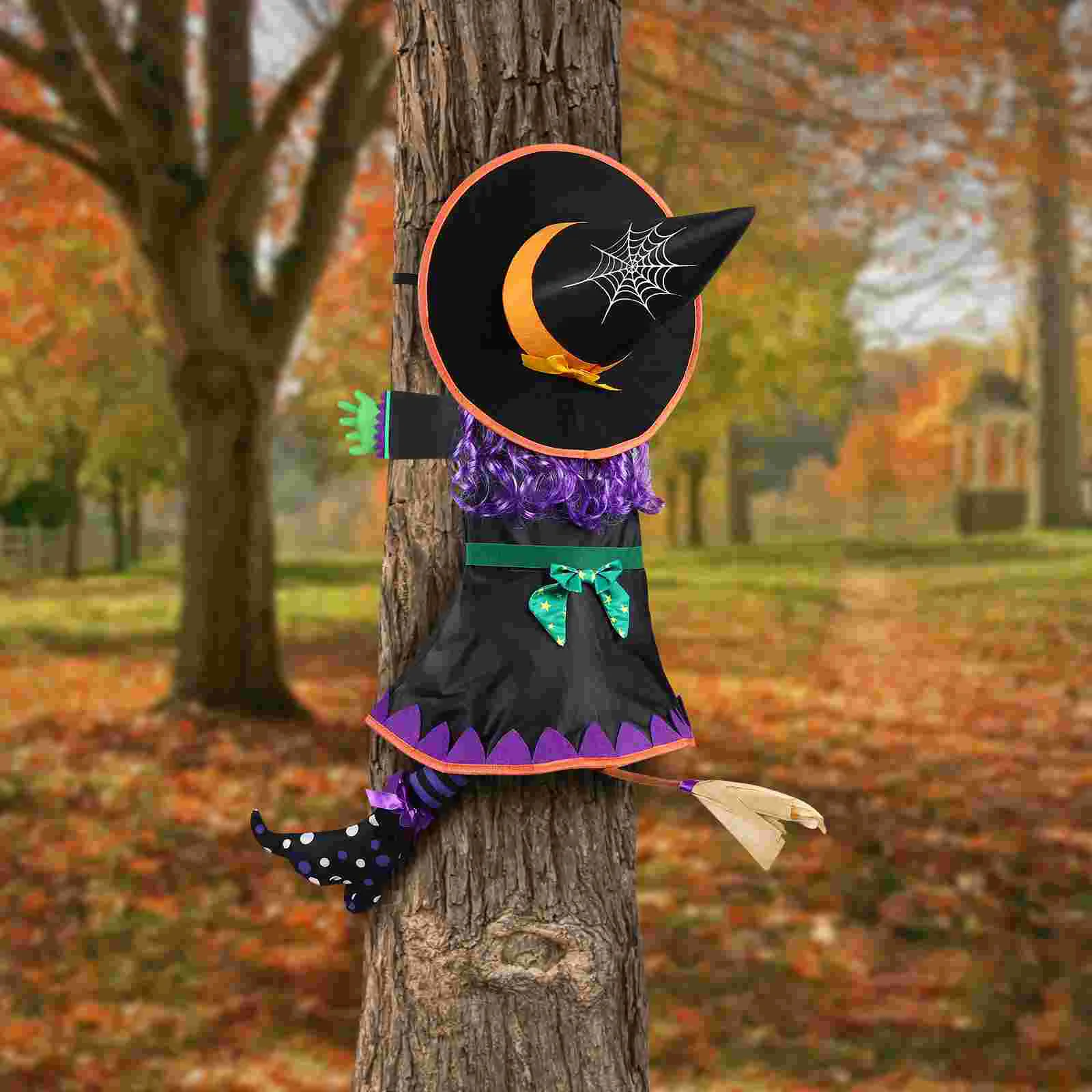 

Tree-hugging Witch Crashed Props Halloween Decoration Hanging Decorations Outdoor