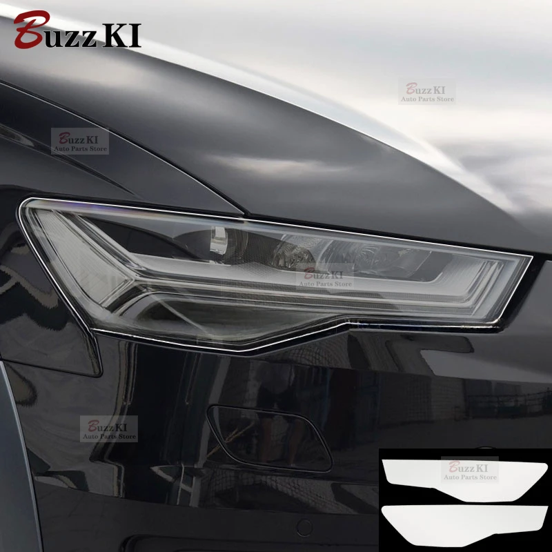 For Audi A6 C7 2012-2018 Car Exterior Film TPU Car Headlamps Protective film Anti scratch Repair membrane Smoked headlight refit