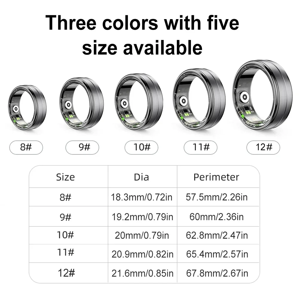 Rastreador de fitness Smart Ring para homens e mulheres, freqüência cardíaca, sangue, oxigênio, sono, monitor de saúde, esporte, smartwatch, novo, 2022