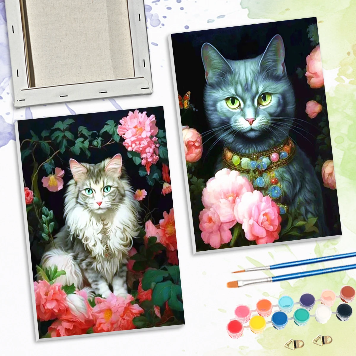 

SDOYUNO Paint By Numbers For Beginner Paintings To Paint Flower Cat Animals Acrylic Paints 20x30cm ready Frame On Canvas Crafts