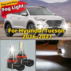 2x Wireless 80W H11 H8 Led Fog Lights Canbus H9 Car Bulb 6000K Lamp For Hyundai Tucson 2016 2017 2018 2019 2020 2021