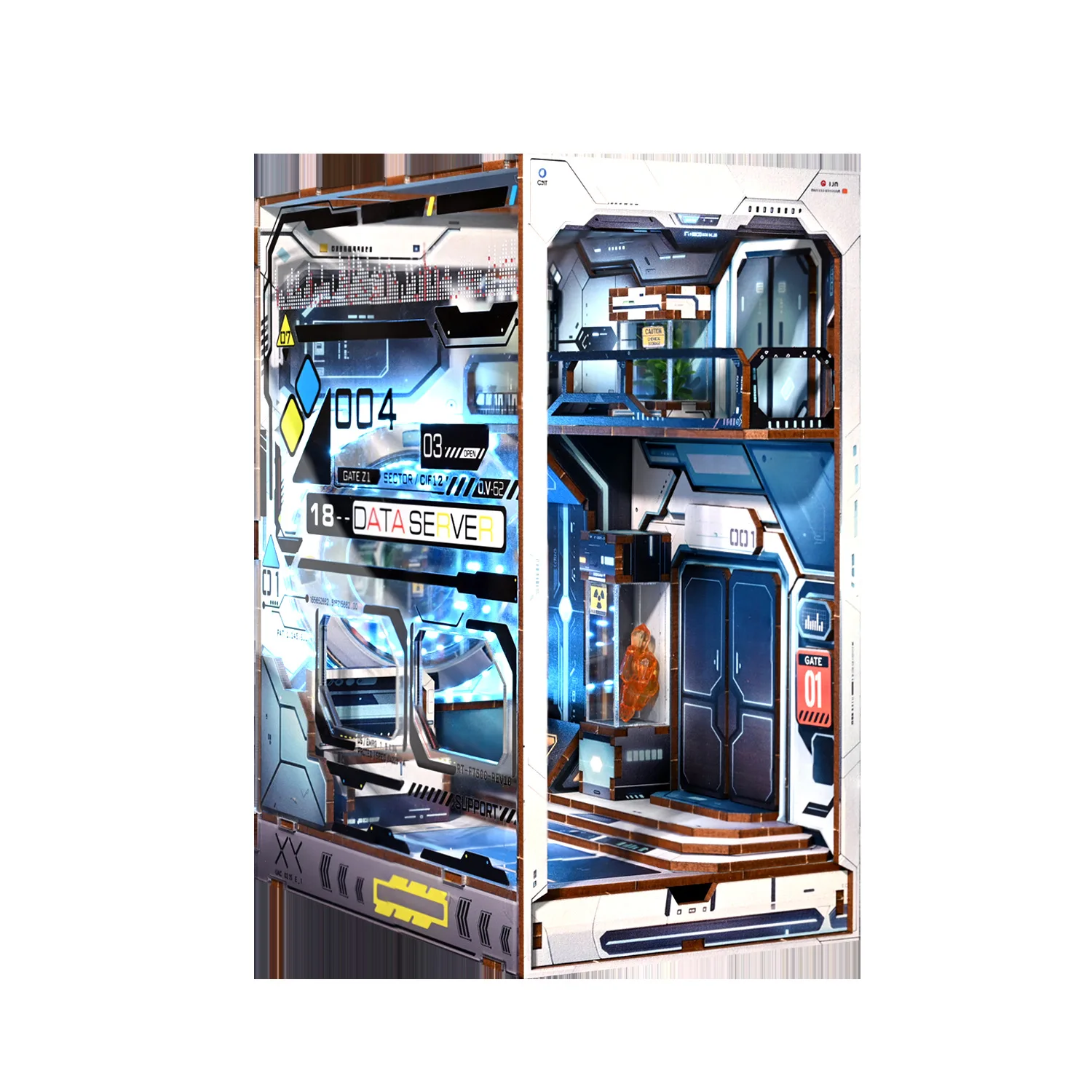 مستقبلية الخيال العلمي الغريبة محور Bookend DIY الحرفية مع تمثال رائد الفضاء أفضل صديق هدية عيد ميلاد ديكور المنزل