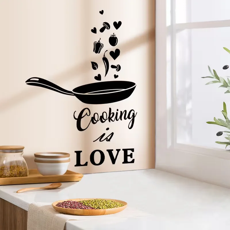 1Set Retro Kitchenware Love Decoration Sticker, Suitable for Bathroom, Home Decoration, Glass Decoration, Wall Decoration, Etc.,