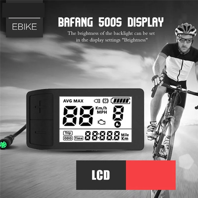 

A06F-Electric Bike 500S Display 0-9 PAS Speed Indicator For BBS01 BBS02 Mid Drive Motor Bicycle Ebike UART Meter