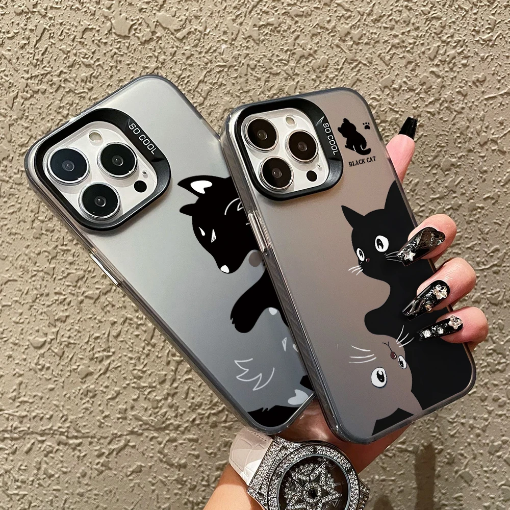Cat Wolf Rabbit Art Phone Case for Xiaomi Redmi 14C 13C 12C 10C 9C Note 14 13 12 11 10 9 8 S Pro Plus 4G 5G Silver Hard Cover