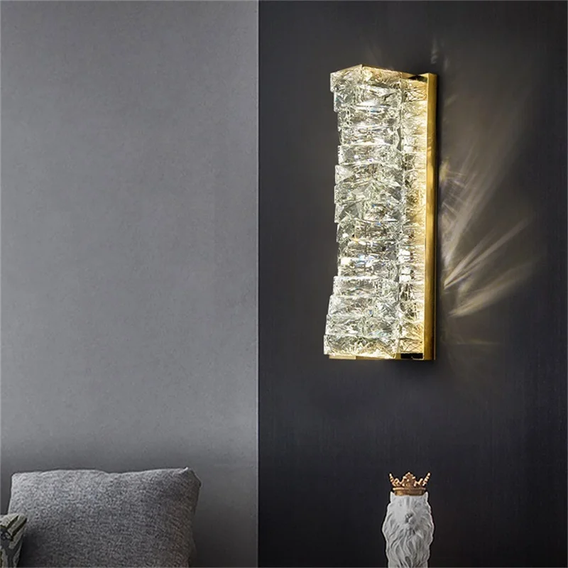 SAMAN Contemporary Luxury Wall Lamp Creative LED Lighting Scones Indoor Crystal Decorative Home Fixtures