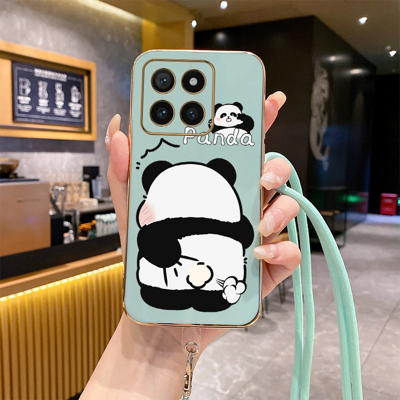 1 4 Fat Panda Luxury Plating Phone Case For Xiaomi 14 14Pro 13 12 12TPro 11Pro 12X 12T 13Pro 12S 11T 11 10S Civi 4Pro 3 2 Cover