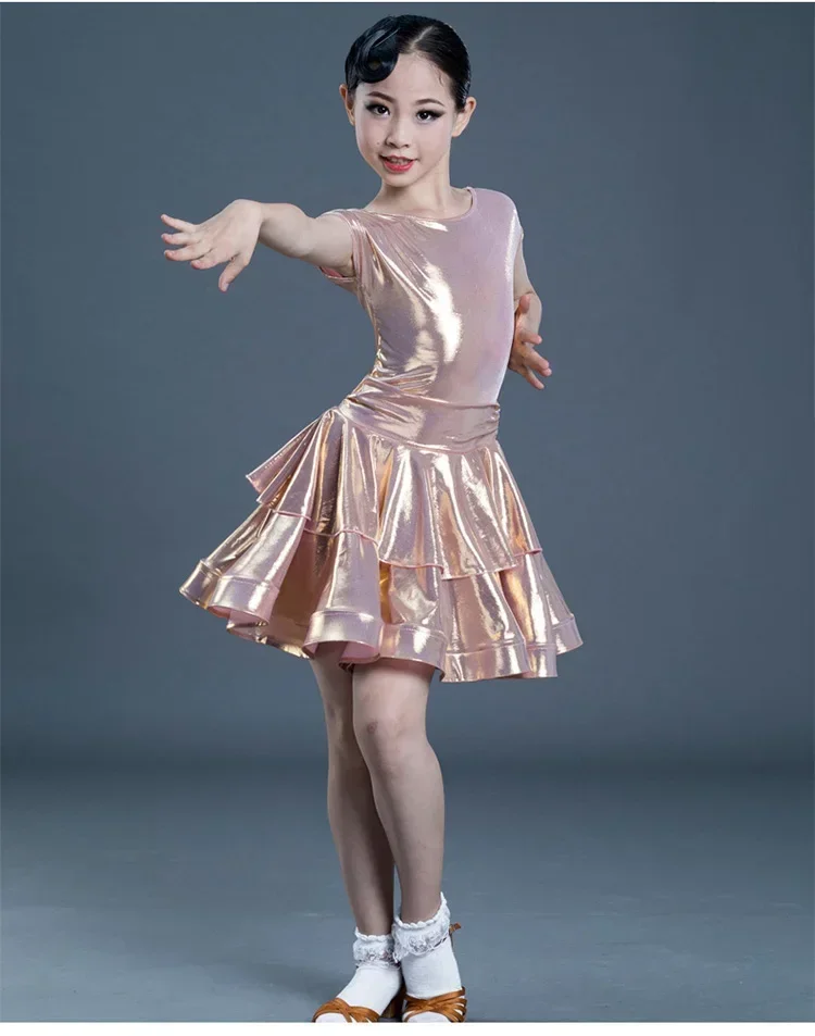 소녀 라틴 드레스 소녀 라틴 댄스 드레스 키즈 표준 볼룸 댄스 의류 삼바 어린이 차차 탱고 스커트