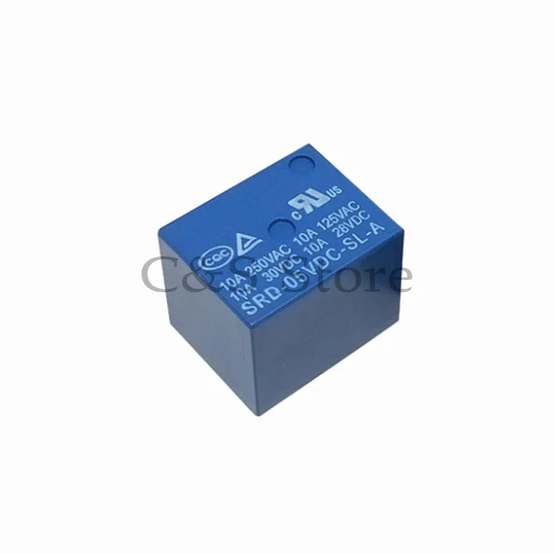 5pcs 4pin Relay  SRD-05VDC-SL-A SRD-12VDC-SL-A SRD-24VDC-SL-A SRD-48VDC-SL-A 05V 12V 24V 48V 4pin Relay