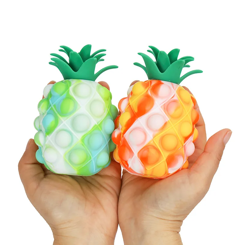 1/2/4 Pack Pop Fidget Ball Toys 3D Pineapple Squeeze Balls Popper Bubbles Sensory Ideas Teens Adults Gifts Stress Reliever Toys