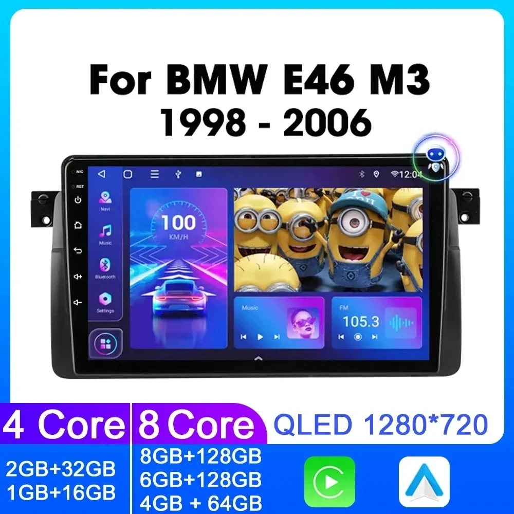 

9 "Inch 2Din Car Radio Multimedia Video Player For BMW E46 Coupe M3 Rover 316i 318i 1998 - 2006 Autoradio Wireless Carplay Auto