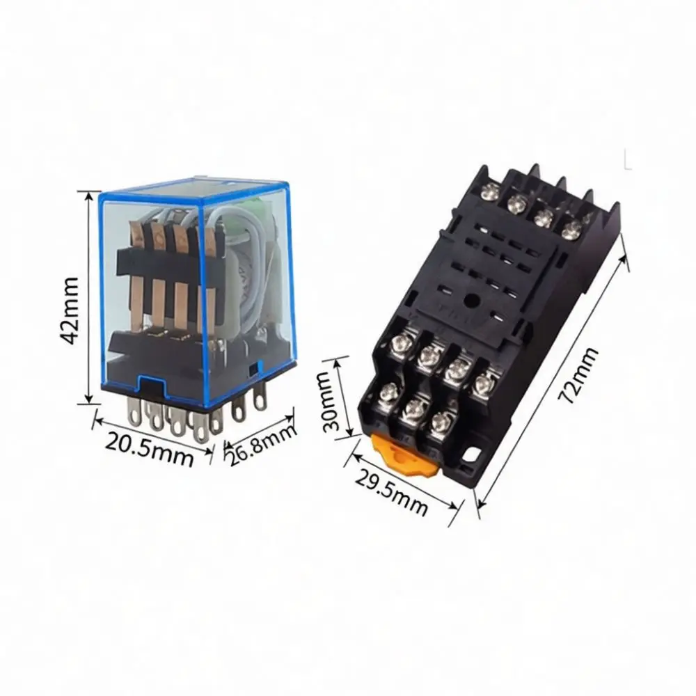 For For GANGKOO Industrial Power Relay Switch Unit MY4NJ MY2NJ LY2NJ HH54P HH52P JQX 13F DC AC Voltage Control Circuit System