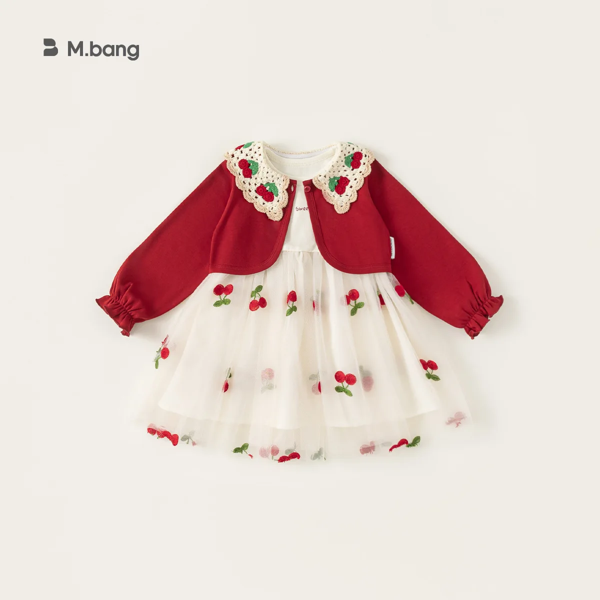 

Детский комплект из двух предметов для девочек, сетчатая юбка без рукавов, вязаный крючком свитер, наряд для детей