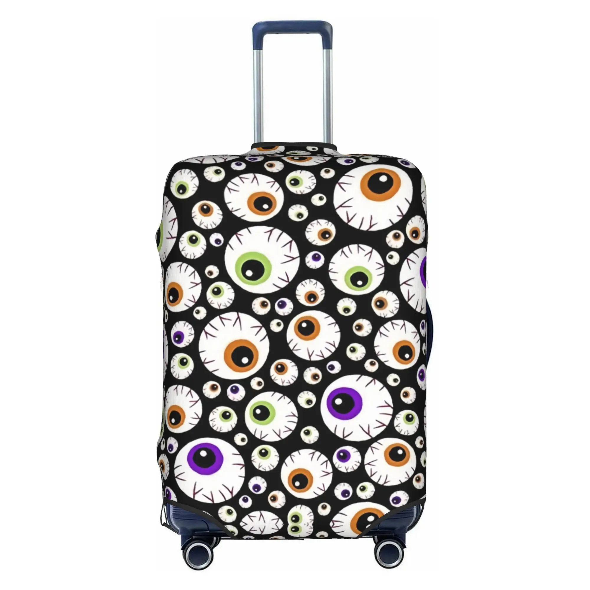 Halloween Ghoulish Eyeballs  Travel Luggage Cover Dust Proof  Suitcase Cover Protector Fit 18-32 Inch