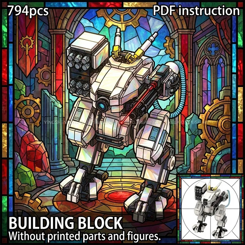 

DIY Future Space Battle Action Figure Robot Warrior Construction Set Building Bricks Toy