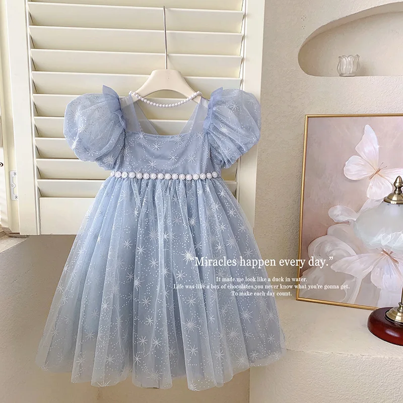 2024 nuove ragazze vestito estivo per bambini alla moda dolce ed elegante vestito da principessa per bambini vestiti designabili