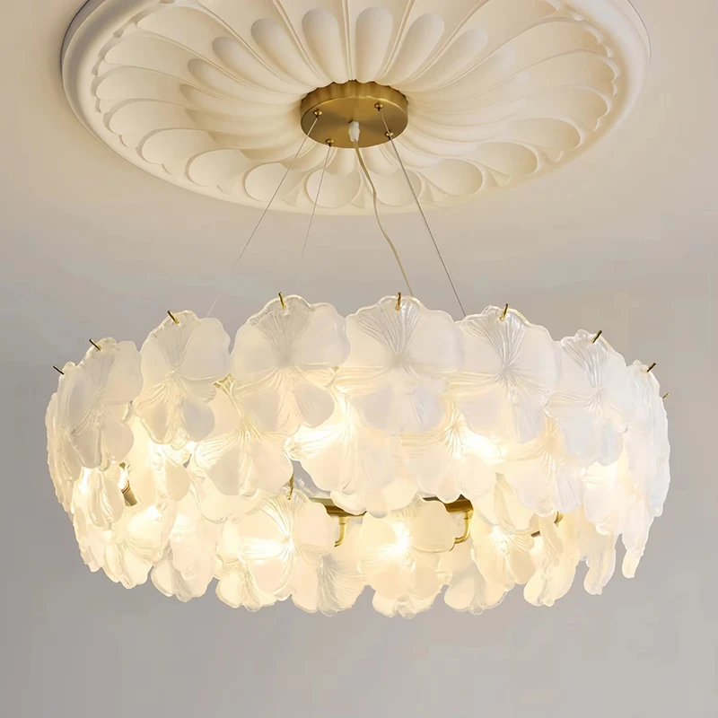 

Светодиодная люстра Artpad во французском стиле с дизайном из стеклянных цветов для столовой, холла отеля, гостиной, декора виллы 2026