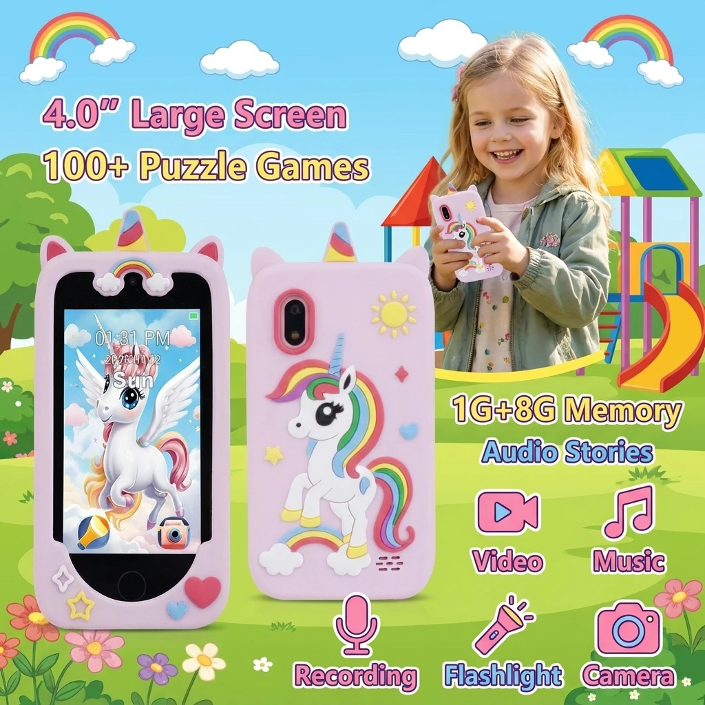 kids-toy-phone-40''-touch-screen-1g-8g-leaning-puzzle-game-for-children-dual-cameras-children-birthday-gift-phone-toy-1200mah
