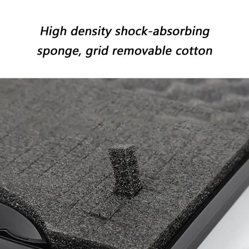Strong Plastic Microphone Travel Case with Shock Absorbing Interior & Secure Locking Mechanism for Device Transportation 