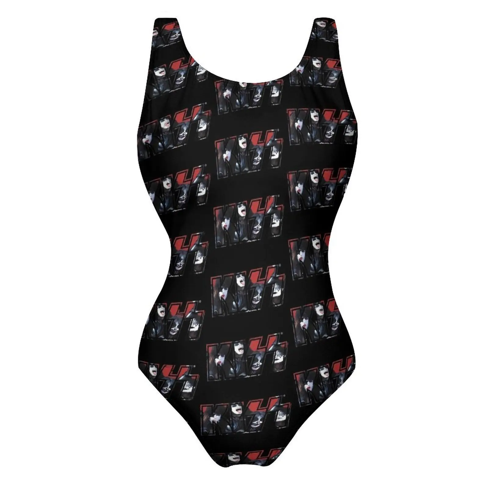 Kiss Band Logo Swimsuit Rock Band Push Up Swimwear One-Piece Vacation Bathing Suits Swimsuits Sexy Graphic Beachwear Plus Size