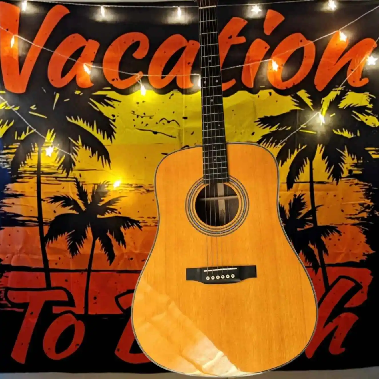 

D28 41 Inch Solid Top Acoustic Guitar Yellow Picea Asperata Body Ebony Neck High Gloss Handcrafted Premium Gift Free Shipping