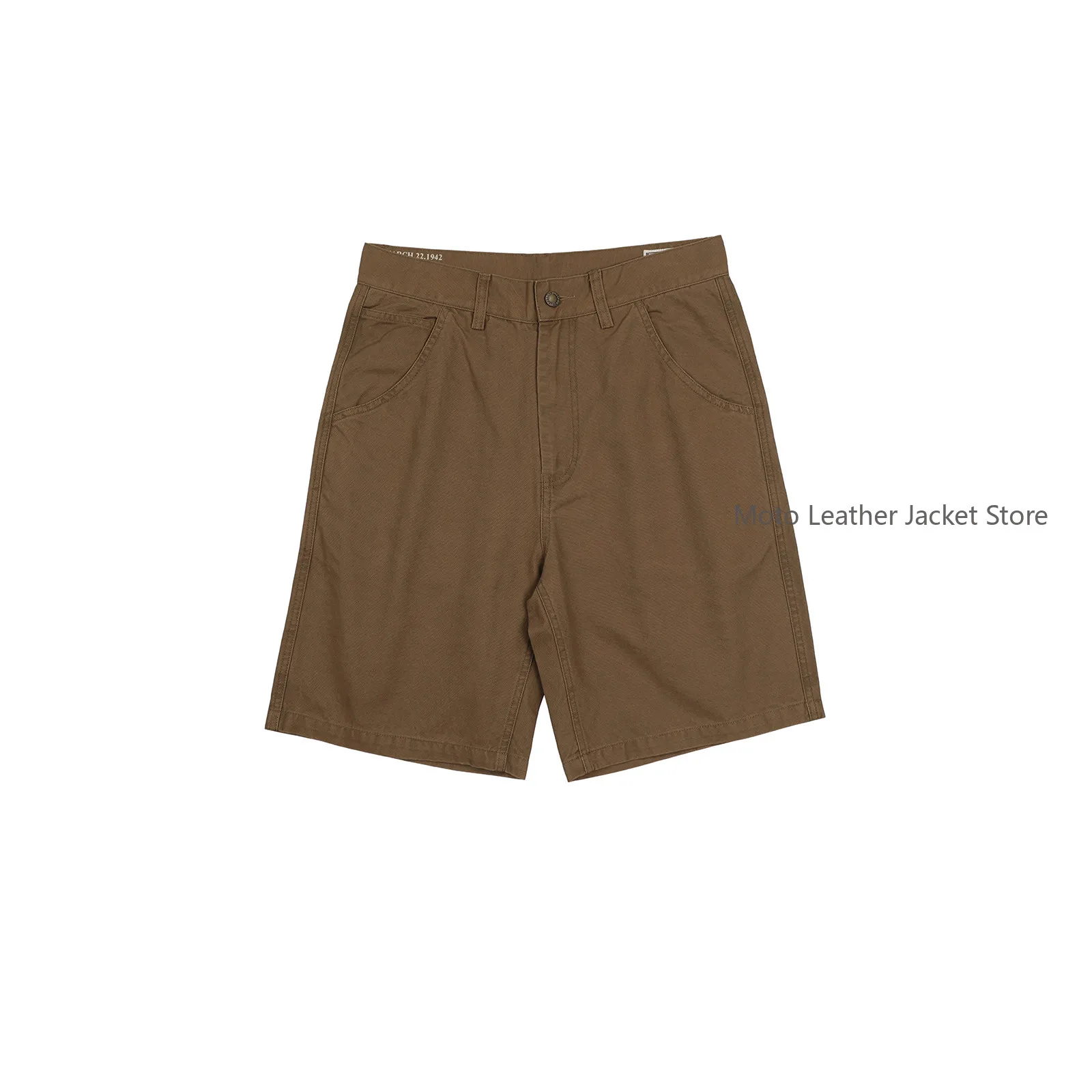 Basic Shorts Basic Style American Vintage All Match Canvas Flower Pocket Workwear Shorts
