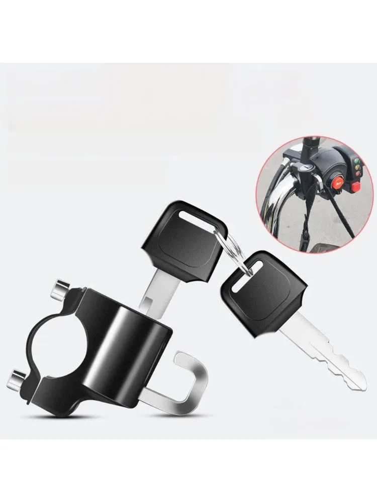 AliExpress NONE Anti-theft Bike Helmet Lock Handlebar Mount Motorcycle Electric Motorbike Bicycle Security Metal Lock 22mm-28mm with Keys Set