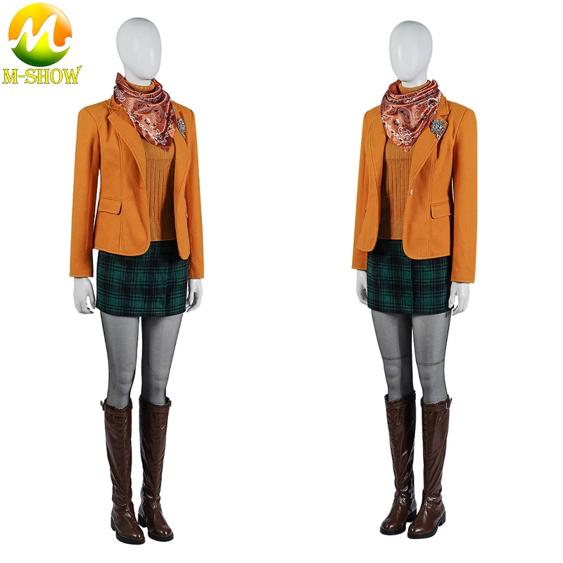 Game RE Remake Ashley Graham Cosplay Costume Resident 4 Ashley Orange Coat Uniform Gilrs Winter Halloween Carnival Outfit