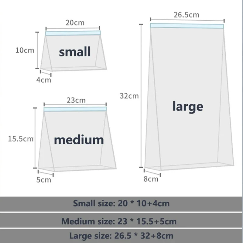 Reusable Storage Bags, Zipper Lock Bags, Food Grade Transparent Storage Bags image 6