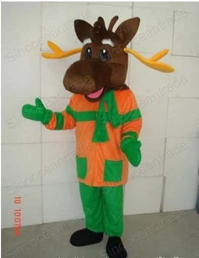 New Adult Hot Sale Foam Cute Deer Moose Fancy Cartoon Mascot Costume Plush Christmas Fancy Dress Halloween Mascot Costume