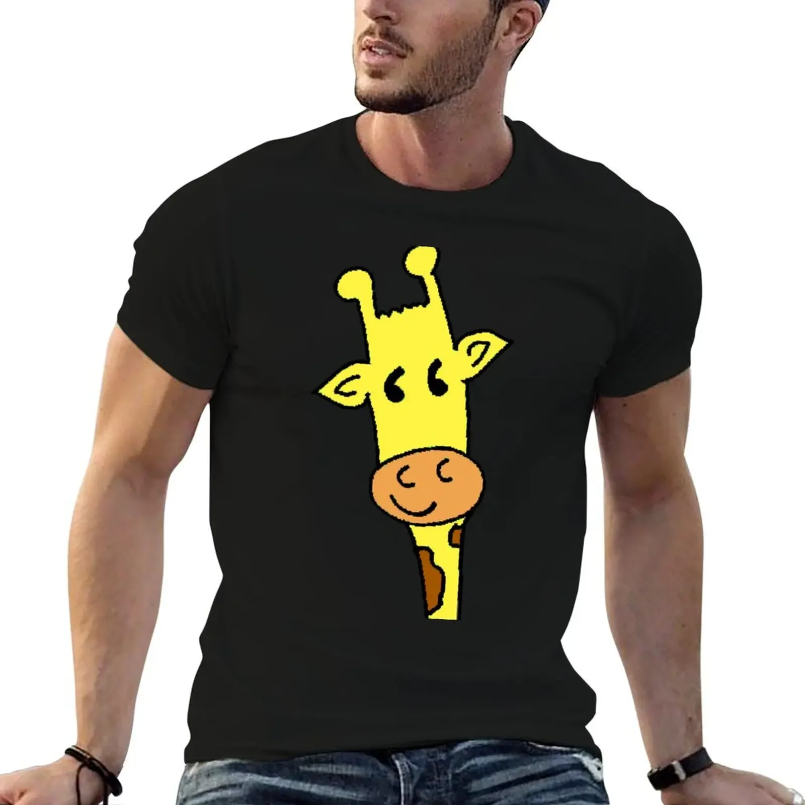 

giraffi. Watercolor Yellow Cute Giraffe. Giraffe days. Giraffi T-Shirt blacks for a boy mens champion t shirts