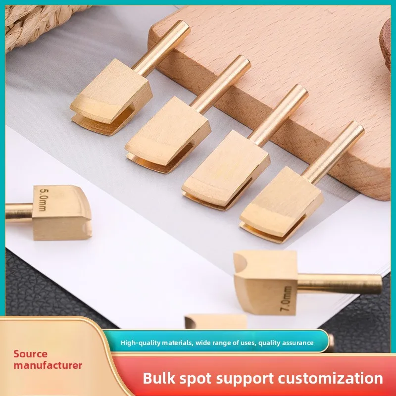 10pcs Brass Edge Creaser Set, Heated Leather Edge Iron Tips for Leathercraft Stamping Grooving
