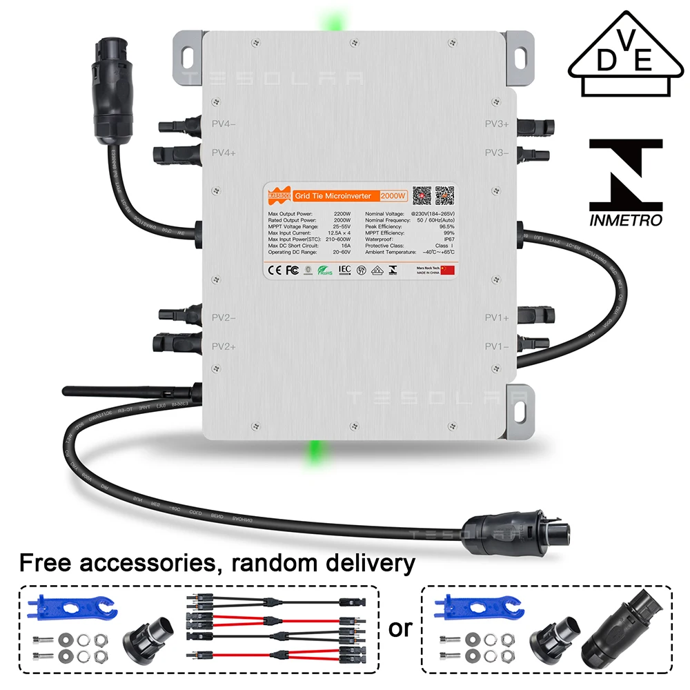 Imagem -02 - Microinversor Solar Deye Inversor Solar Inteligente de Onda Senoidal Pura Mppt Entrada 2060vdc Ip65 Wifi Sistema pv 2000w