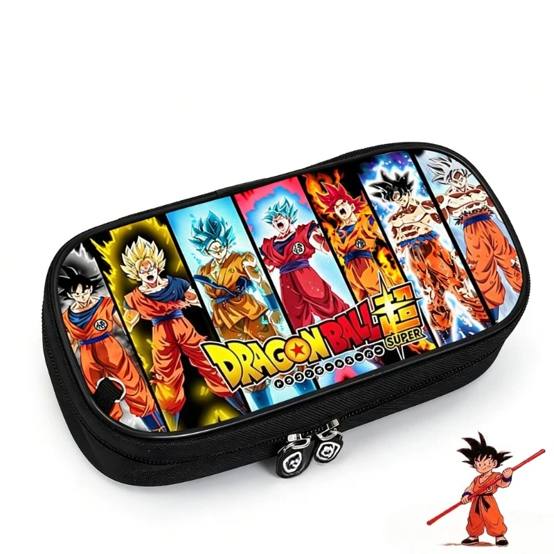Dragon Ball Son Goku Cartoon Cute Student Pen Case Personality 2D Stationery Pencil Storage Box Animation Peripheral Wholesale