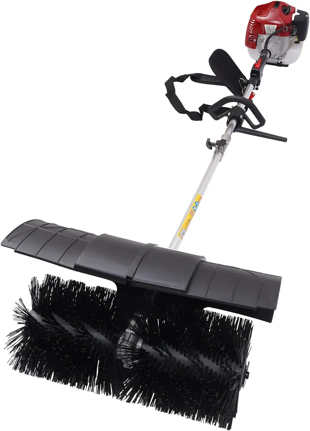 52Cc Powered Sweeper Broom，Walk-Behind Outdoor Hand Push Sweeper And Snow Sweeper，21.26