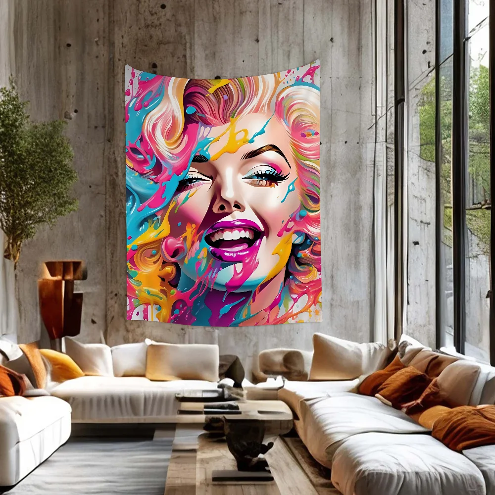 1PC Marilyn Monroe Tapestry Printed Large Wall Tapestry Art Science Fiction Room Home Decor Decor Blanket