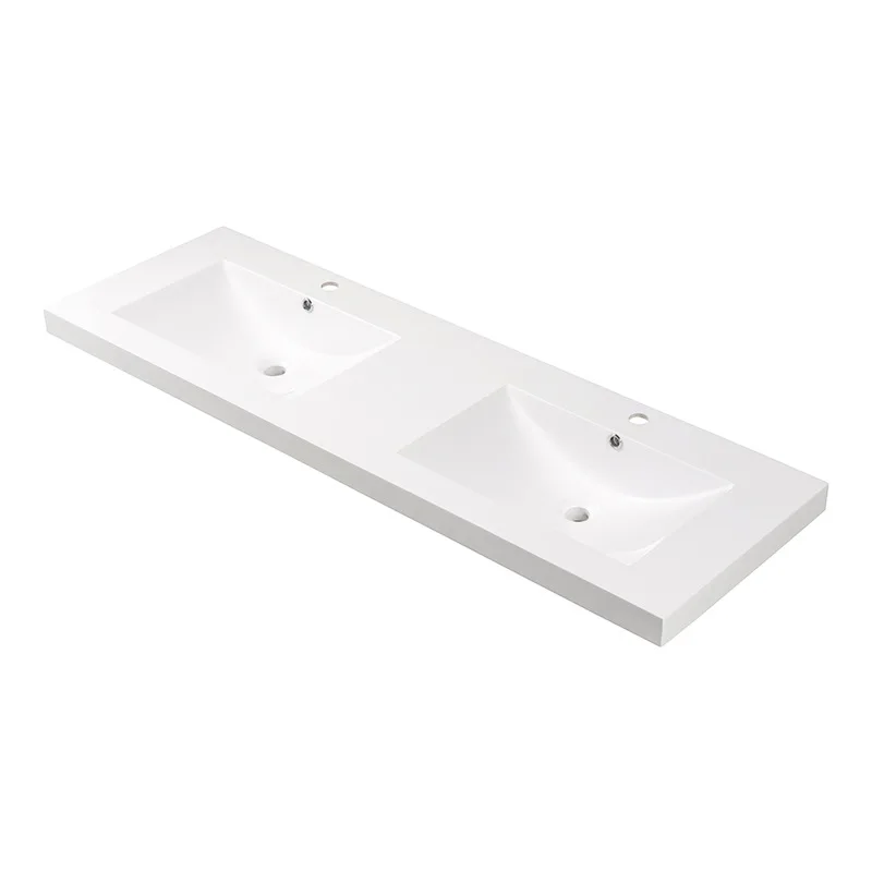 

1.5 meters bathroom washbasin thin edge washbasin double slot double hand washing