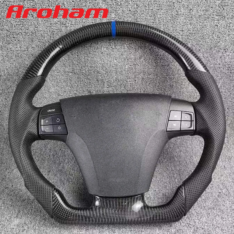 Aroham 100% Real Carbon Fiber Steering Wheel For Volvo S40 C30 V50 C70 2004 2005 2006 2007 2008 2009 2010 2011 2012