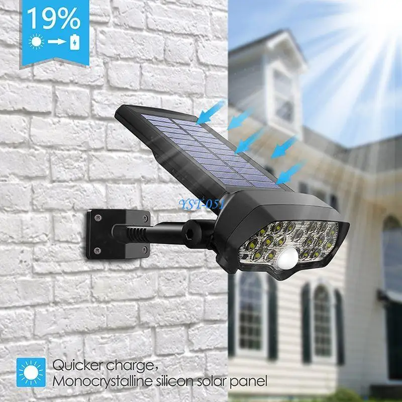 

E15A PIR Motion Solar LED Wall Light Waterproof Outdoor Lighting For
