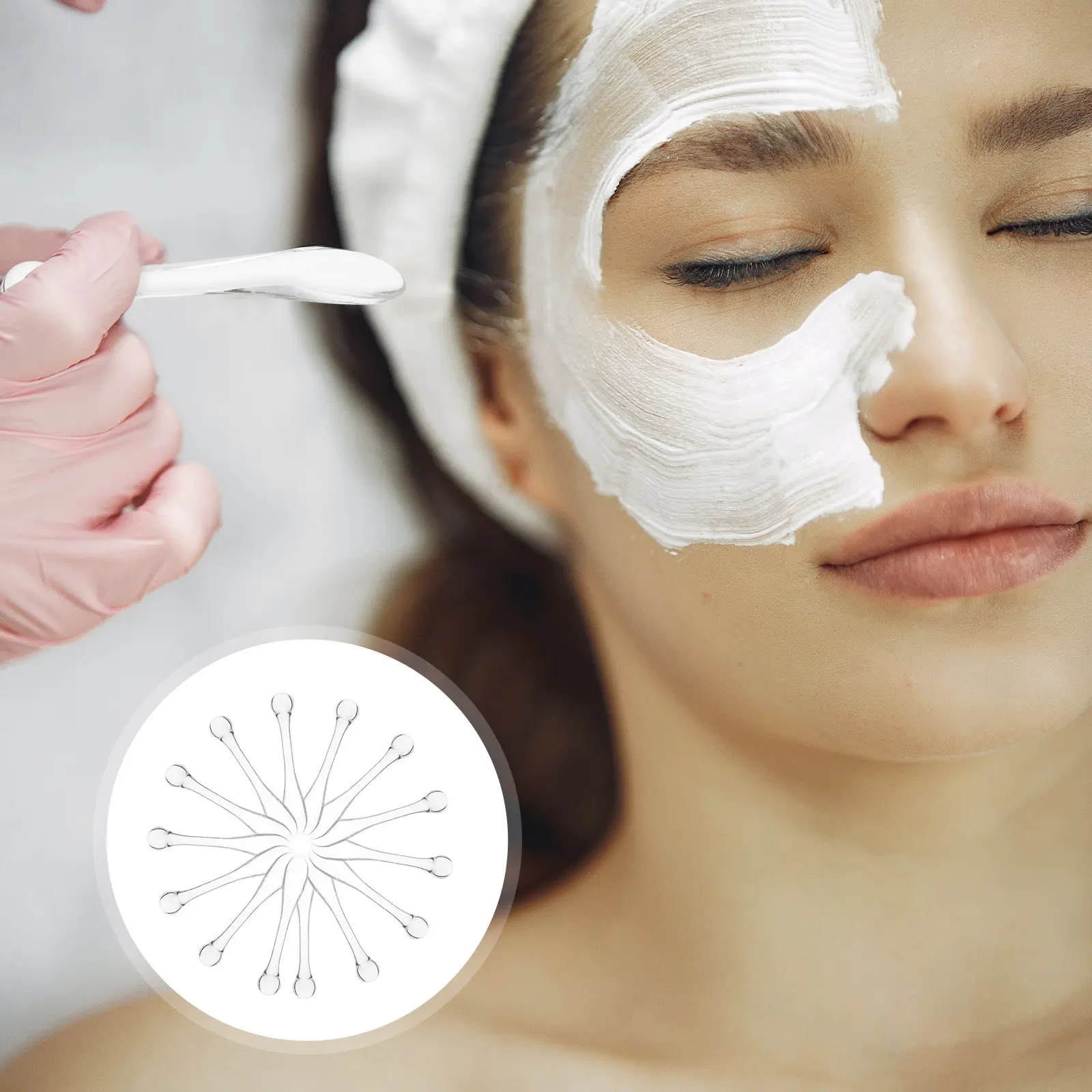 

15Pcs Beauty Cosmetics Scoops Compact Facial Cream Spoons Durable Acrylic Skin Care Cream Spoons Massage Tool Beauty Scoop