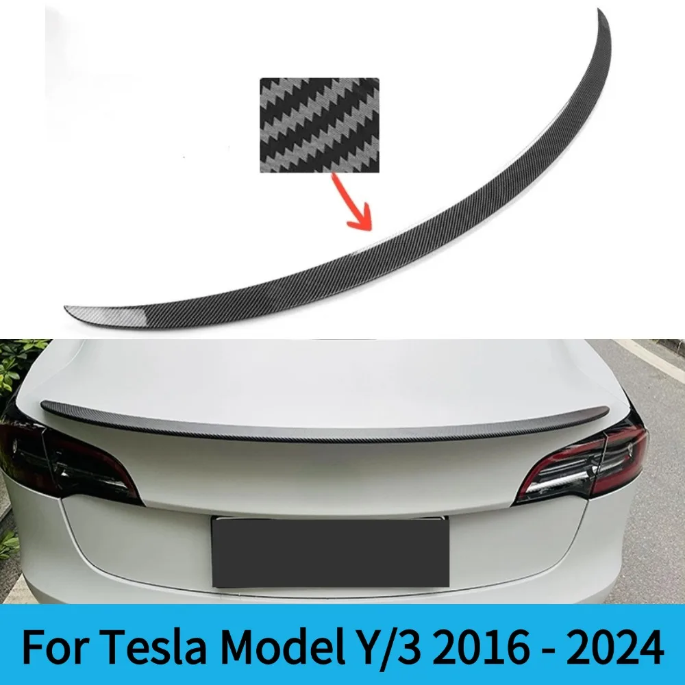 For 2016-2024 High-Performance ABS Rear Trunk Spoiler Lip for Tesla Model Y/3 Highland Tail Wing Accessory