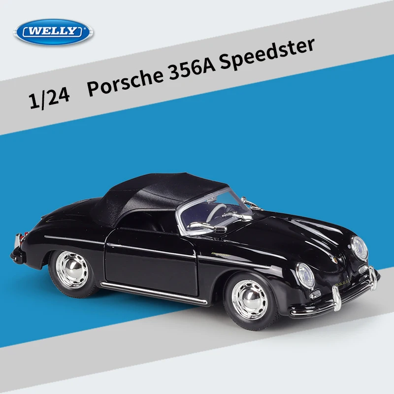 1:24 WELLY Porsche 356A Speedster Legering Model Auto Diecasts Metalen Speelgoed Voertuigen Simulatie Collectie Kinderen Gift Speelgoed Jongen