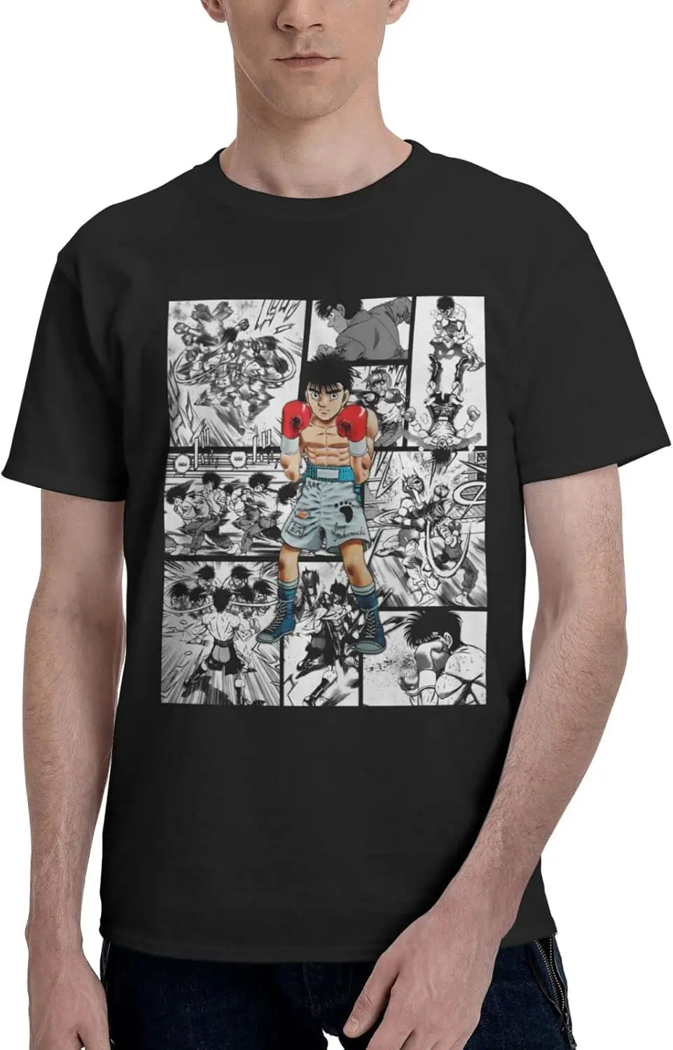 Anime Hajime No Ippo T Shirt Mens Summer Manga O-Neck T-Shirts Casual Short Sleeves Tee