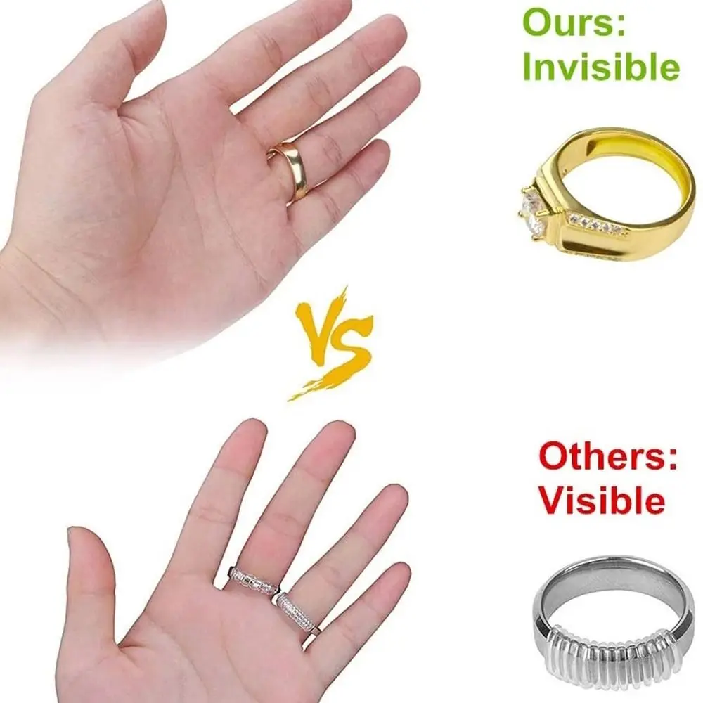 8 шт. фиксированное затягивающее кольцо регулирующее кольцо невидимая Регулировка Подушка защита ювелирных изделий разделитель инструмент для свободных колец с 8 размерами