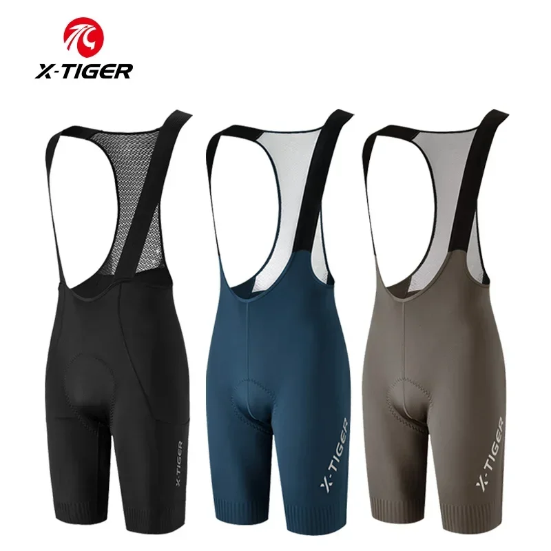 

X-TIGER Men's Bib Shorts 120 High Density Padded Men's Bib Shorts Road Cycling MTB Riding Leggings Sports Fitness Casual Pants