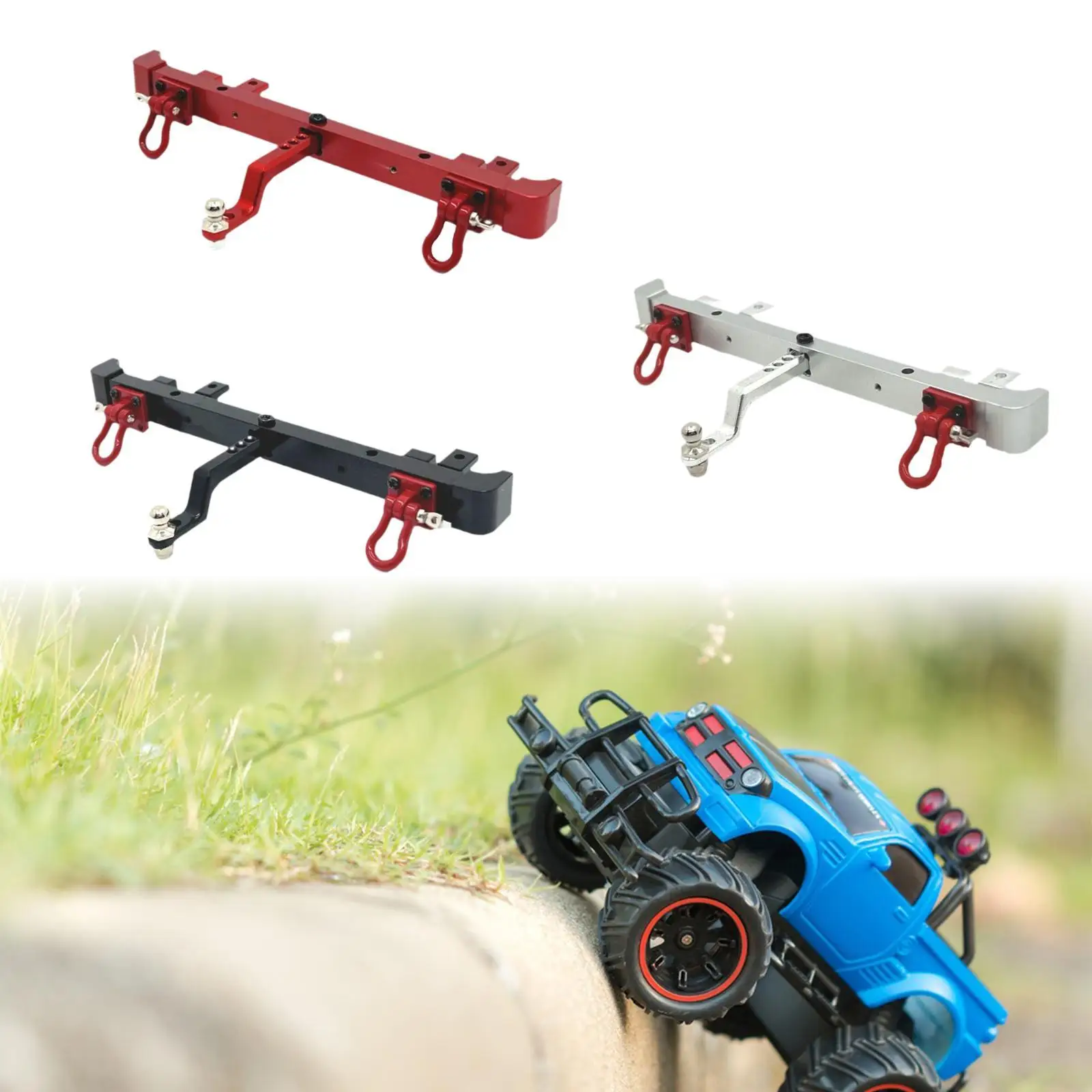 1:12 Metal RC Rear Bumper Easy to Install Upgrade Part Accessory Replacement for MN82 LC79 RC RC Crawler Car Trucks DIY Modified