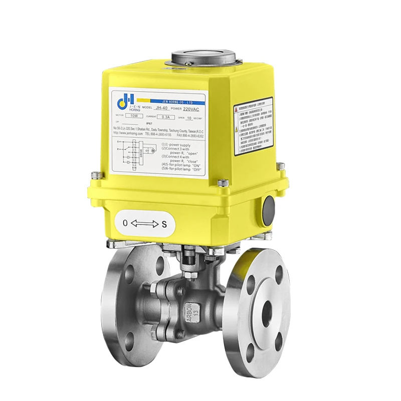 On Off 4~20mA Modulating Electric Actuator Stainless Steel Flange Ball Valve Actuator