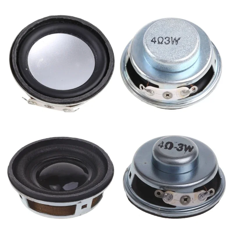 Pack of 2pcs Portable Speaker Mini 4ohm 3W Stereo Woofer Loudspeaker