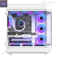 Fish tank desktop computer chassis supports ATX main board 360 water-cooled glass side-through USB3.0 e-sports chassis